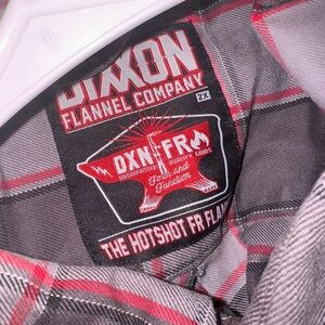 Dixon Flannel Company Gray and Red Flannel Shirt